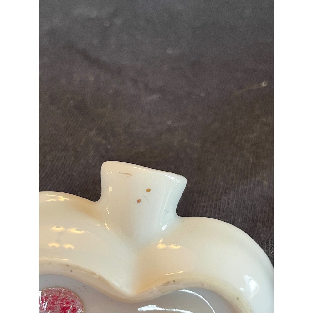 Vintage Lefton Jensens Gifts Heart Porcelain Rose Trinket Bowl & 3 Ashtrays Set - Picture 12 of 14